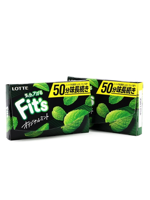 LOTTE Жевательная резинка мятная 2 пачки Fit's Original Mint, 2 x 24.6 г LOTTE Жевательная резинка мятная 2 пачки Fit's Original Mint, 2 x 24.6 г