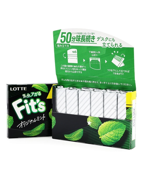 LOTTE Жевательная резинка мятная 2 пачки Fit's Original Mint, 2 x 24.6 г LOTTE Жевательная резинка мятная 2 пачки Fit's Original Mint, 2 x 24.6 г