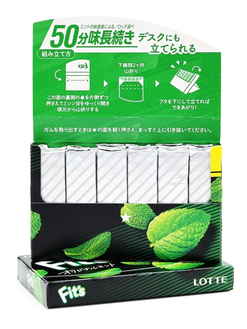 LOTTE Жевательная резинка мятная 2 пачки Fit's Original Mint, 2 x 24.6 г LOTTE Жевательная резинка мятная 2 пачки Fit's Original Mint, 2 x 24.6 г