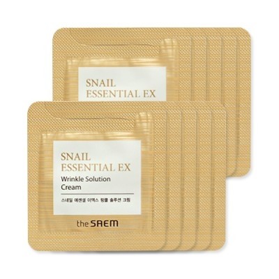 The Saem Крем для лица антивозрастной пробник (Sample) Snail Essential EX Wrinkle Solution Cream, 1,5 мл The Saem Крем для лица антивозрастной пробник (Sample) Snail Essential EX Wrinkle Solution Cream, 1,5 мл
