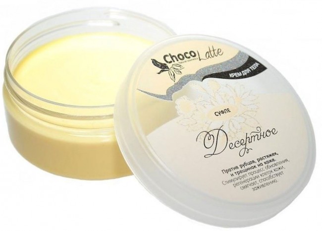 ChocoLatte Крем для тела Суфле Десертное против рубцов, растяжек, трещинок кожи, 150 мл ChocoLatte Крем для тела Суфле Десертное против рубцов, растяжек, трещинок кожи, 150 мл