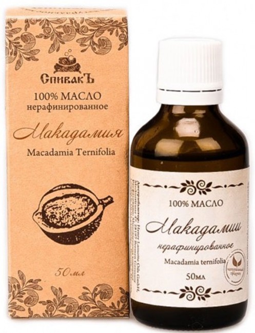 СпивакЪ Масло Макадамии нерафинированное, 50 мл СпивакЪ Масло Макадамии нерафинированное, 50 мл
