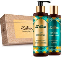 Zeitun Подарочный набор "Медовая вербена": Гель-скраб для душа 200 мл и Лосьон 200 мл