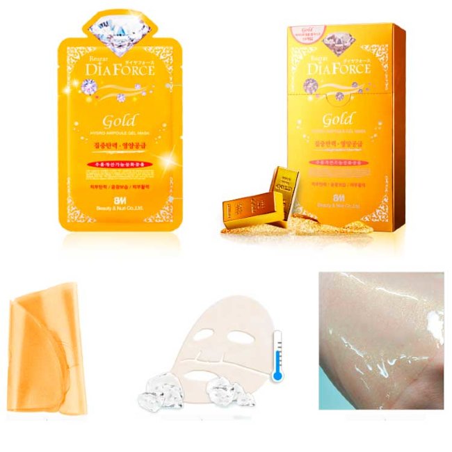 Rearar Dia Force Gold Hydro Ampoule Gel Mask Гидрогелевая маска для лица с коллоидным золотом, 28 г Rearar Dia Force Gold Hydro Ampoule Gel Mask Гидрогелевая маска для лица с коллоидным золотом, 28 г