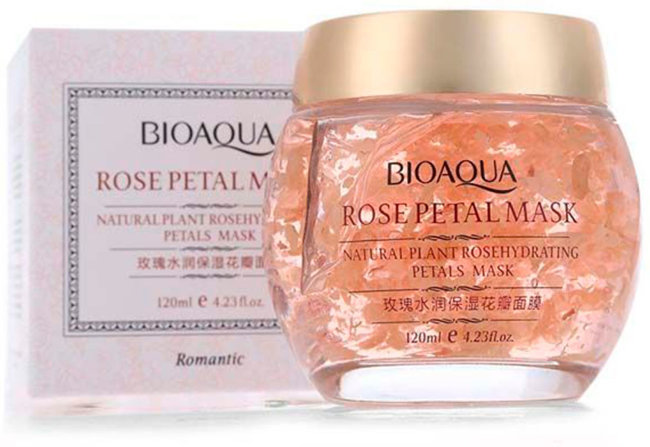 Bioaqua Rose Petal Mask Маска ночная смягчающая для лица с лепестками роз, 120 г Bioaqua Rose Petal Mask Маска ночная смягчающая для лица с лепестками роз, 120 г