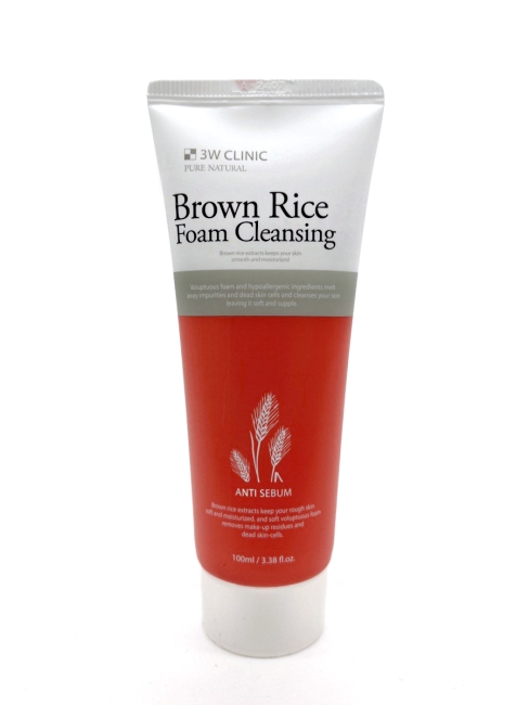 3W Clinic Пенка для умывания лица с экстрактом бурого риса Brown Rice Foam Cleansing, 100 мл 3W Clinic Пенка для умывания лица с экстрактом бурого риса Brown Rice Foam Cleansing, 100 мл