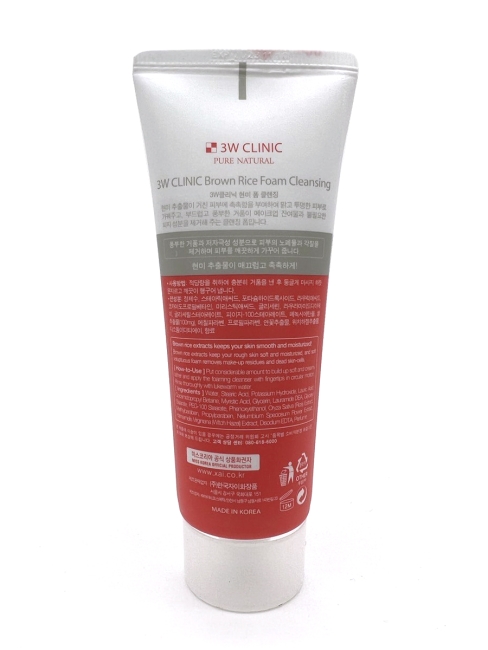 3W Clinic Пенка для умывания лица с экстрактом бурого риса Brown Rice Foam Cleansing, 100 мл 3W Clinic Пенка для умывания лица с экстрактом бурого риса Brown Rice Foam Cleansing, 100 мл
