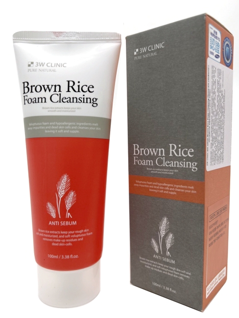 3W Clinic Пенка для умывания лица с экстрактом бурого риса Brown Rice Foam Cleansing, 100 мл 3W Clinic Пенка для умывания лица с экстрактом бурого риса Brown Rice Foam Cleansing, 100 мл