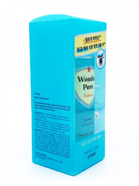 ETUDE Тонер для очищения пор Wonder Pore Freshner Ultra Mint Vinegar, 250 мл ETUDE Тонер для очищения пор Wonder Pore Freshner Ultra Mint Vinegar, 250 мл