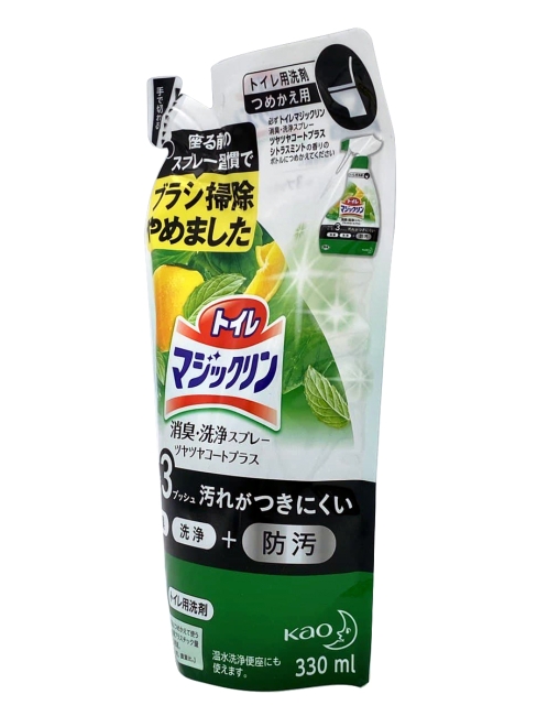 KAO Пенящееся чистящее средство для туалета с ароматом мяты и цитрусов, сменная упаковка Magiclean Super Clean, 300 мл KAO Пенящееся чистящее средство для туалета с ароматом мяты и цитрусов, сменная упаковка Magiclean Super Clean, 300 мл