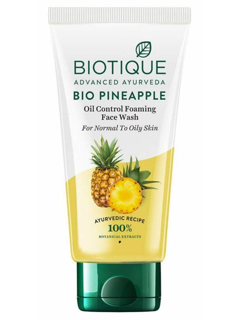 Biotique Гель для умывания кожи лица с экстрактом ананаса Bio Pineapple Oil Control Foaming Face Wash, 100 мл Biotique Гель для умывания кожи лица с экстрактом ананаса Bio Pineapple Oil Control Foaming Face Wash, 100 мл
