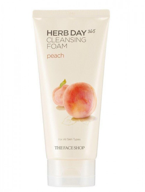 THE FACE SHOP Herb Day 365 Cleansing Foam Peach Пенка для умывания Персик, 170 мл THE FACE SHOP Herb Day 365 Cleansing Foam Peach Пенка для умывания Персик, 170 мл