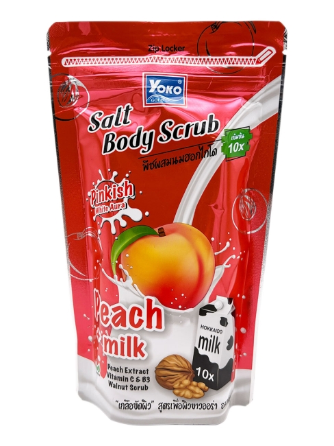 Yoko Скраб для тела солевой персик и молоко Salt Body Scrub Peach And Milk, 350 г