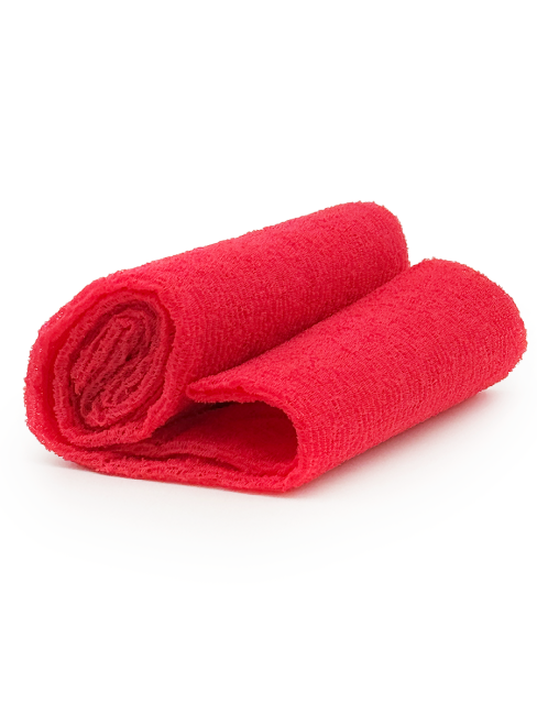 Sungbo Cleamy Мочалка для тела с плетением «Волна» в рулоне жесткая Красная Roll-Wave Shower Towel Red 28х95 см, 1 шт