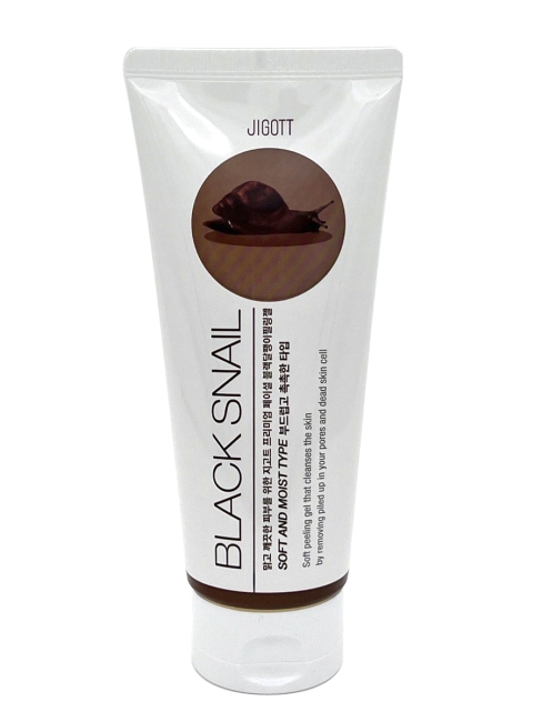 Jigott Пилинг гель для лица с экстрактом слизи черной улитки Premium Facial Black Snail Peeling Gel, 180 мл Jigott Пилинг гель для лица с экстрактом слизи черной улитки Premium Facial Black Snail Peeling Gel, 180 мл
