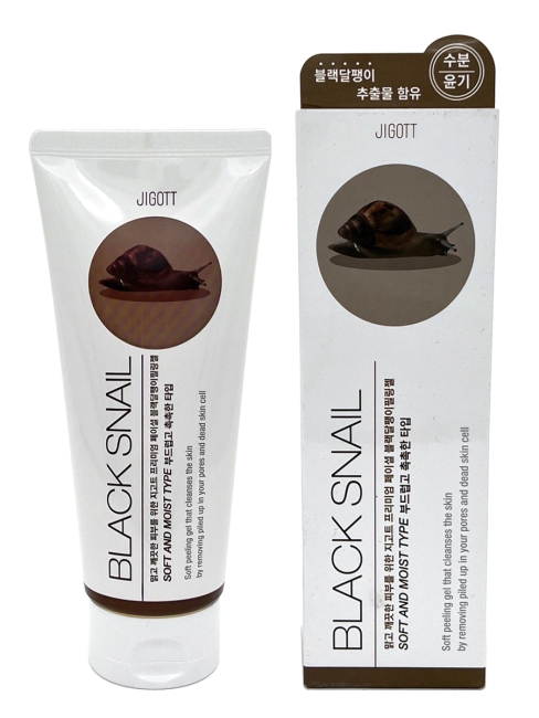 Jigott Пилинг гель для лица с экстрактом слизи черной улитки Premium Facial Black Snail Peeling Gel, 180 мл Jigott Пилинг гель для лица с экстрактом слизи черной улитки Premium Facial Black Snail Peeling Gel, 180 мл