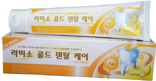LA MISO Gold Dental Care Toothpaste Зубная паста с частицами золота, 150 г