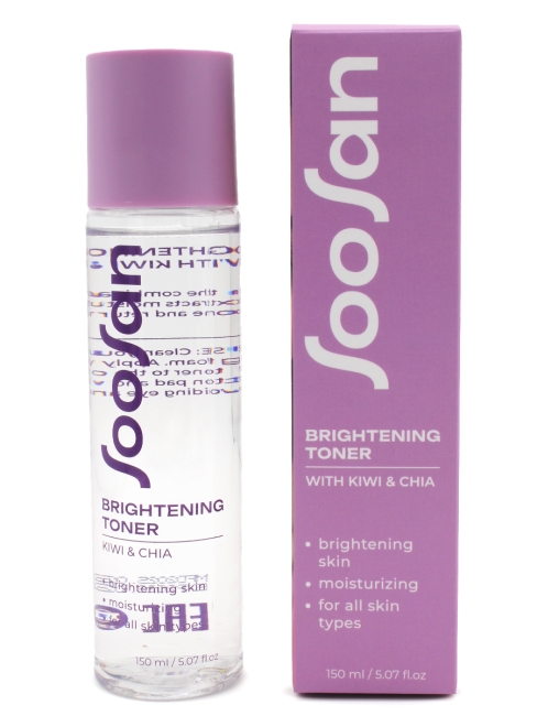 SOOSAN Тонер с экстрактами киви и чиа для сияния кожи Brightening Toner With Kiwi & Chia, 150 мл SOOSAN Тонер с экстрактами киви и чиа для сияния кожи Brightening Toner With Kiwi & Chia, 150 мл