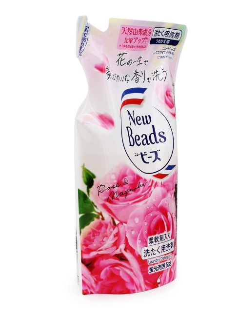 KAO Гель концентрат для стирки парфюмированный с кондиционером аромат Розы New Beads Rose, 650 мл KAO Гель концентрат для стирки парфюмированный с кондиционером аромат Розы New Beads Rose, 650 мл