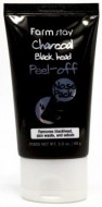 FarmStay Charcoal Black Head Peel-off Nose Pack Отшелушивающая маска с углем для носа, 60 мл