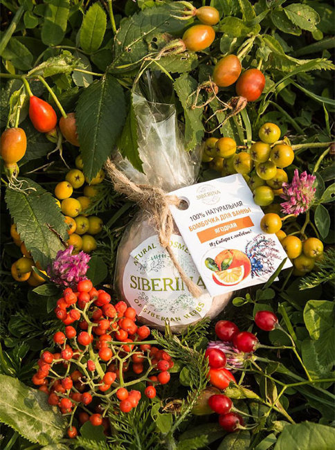 Siberina Бомбочка для ванны Ягодная, 80 г