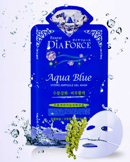 Rearar Dia Force Agua Blue Hydro Ampoule Gel Mask Гидрогелевая маска для лица с морскими водорослями, 28 г Rearar Dia Force Agua Blue Hydro Ampoule Gel Mask Гидрогелевая маска для лица с морскими водорослями, 28 г