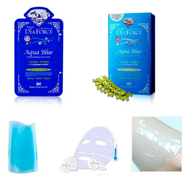 Rearar Dia Force Agua Blue Hydro Ampoule Gel Mask Гидрогелевая маска для лица с морскими водорослями, 28 г Rearar Dia Force Agua Blue Hydro Ampoule Gel Mask Гидрогелевая маска для лица с морскими водорослями, 28 г