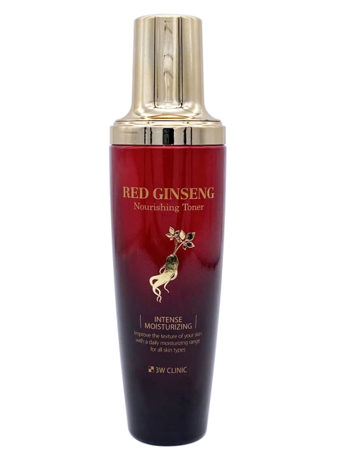 3W Clinic Питательный премиум-тонер для лица с красным женьшенем Red Ginseng Nourishing Toner, 130 мл
