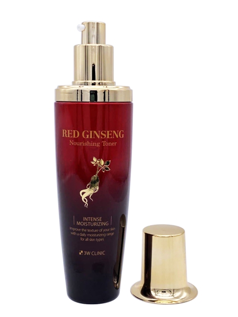 3W Clinic Питательный премиум-тонер для лица с красным женьшенем Red Ginseng Nourishing Toner, 130 мл