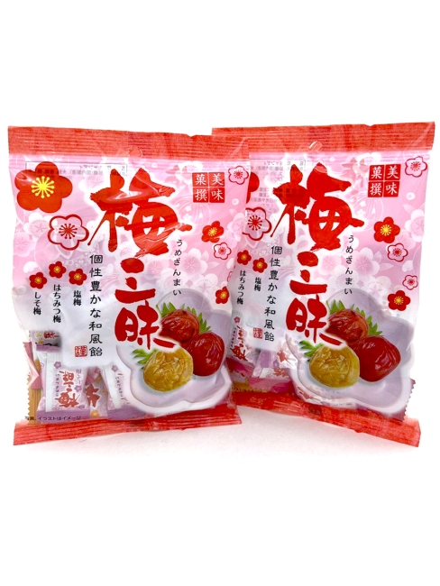 PINE Карамель леденцовая "Сливовое Трио" три вкуса Plum Blossoms, 2 уп*85 г