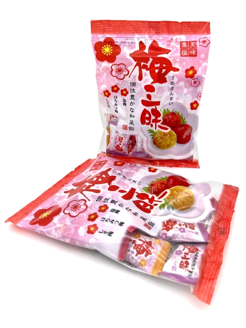 PINE Карамель леденцовая "Сливовое Трио" три вкуса Plum Blossoms, 2 уп*85 г