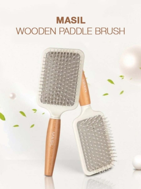 Masil Деревянная расческа для волос Wooden Paddle Brush, 1 шт