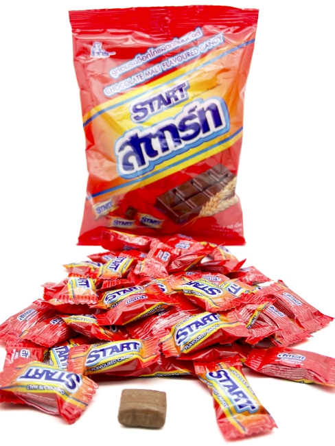 Boonprasert Конфета жевательная со вкусом шоколада и злаков Start Chocolate Malt  Flavoured Candy (50 шт), 140 г