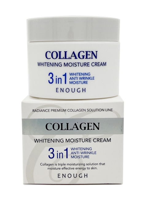ENOUGH Крем для лица с коллагеном 3 в 1 увлажняющий осветляющий Collagen 3 in 1 Whitening Moisture Cream, 50 мл