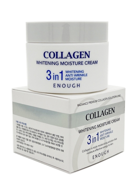ENOUGH Крем для лица с коллагеном 3 в 1 увлажняющий осветляющий Collagen 3 in 1 Whitening Moisture Cream, 50 мл