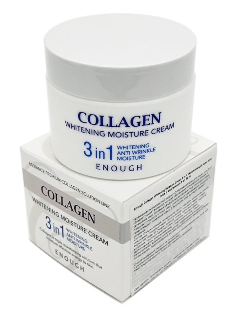 ENOUGH Крем для лица с коллагеном 3 в 1 увлажняющий осветляющий Collagen 3 in 1 Whitening Moisture Cream, 50 мл