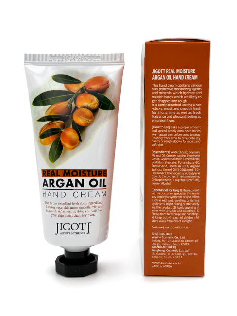 Jigott Real Moisture Argan Oil Hand Cream Крем для рук с аргановым маслом, 100 мл Jigott Real Moisture Argan Oil Hand Cream Крем для рук с аргановым маслом, 100 мл