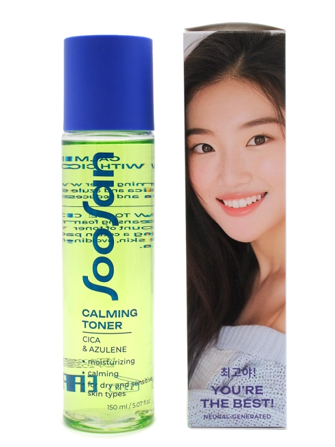 SOOSAN Успокаивающий тонер с центеллой и азуленом Calming Toner With Cica & Azulen, 150 мл