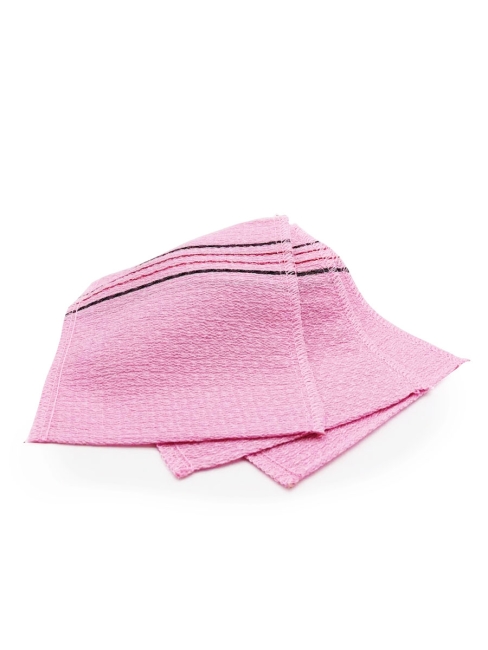 CleanLab Мочалка-варежка Кесе для лица и тела из вискозы жесткая массажная 13,5 х 15 см, 3 шт