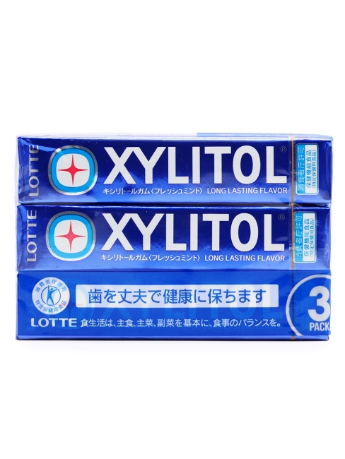 LOTTE Жевательная резинка с ксилитом Освежающая мята Xylitol Fresh Mint 3P, 3 шт х 21 г LOTTE Жевательная резинка с ксилитом Освежающая мята Xylitol Fresh Mint 3P, 3 шт х 21 г