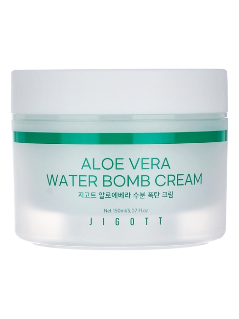 Jigott Крем для лица успокаивающий с алоэ Aloe Vera Water Bomb Cream, 150 мл Jigott Крем для лица успокаивающий с алоэ Aloe Vera Water Bomb Cream, 150 мл