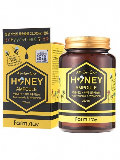 FarmStay All-in-One Honey Ampoule Многофункциональная ампульная сыворотка с медом, 250 мл FarmStay All-in-One Honey Ampoule Многофункциональная ампульная сыворотка с медом, 250 мл