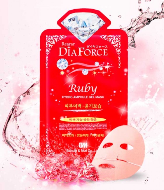 Rearar Dia Force Ruby Hydro Ampoule Gel Mask Гидрогелевая маска для лица с рубиновой пудрой, 28 г Rearar Dia Force Ruby Hydro Ampoule Gel Mask Гидрогелевая маска для лица с рубиновой пудрой, 28 г