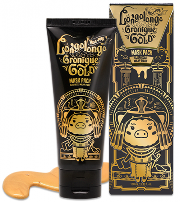 Elizavecca Hell Pore Longolongo Gronique Gold Mask Pack Золотая омолаживающая маска пленка, 100 мл