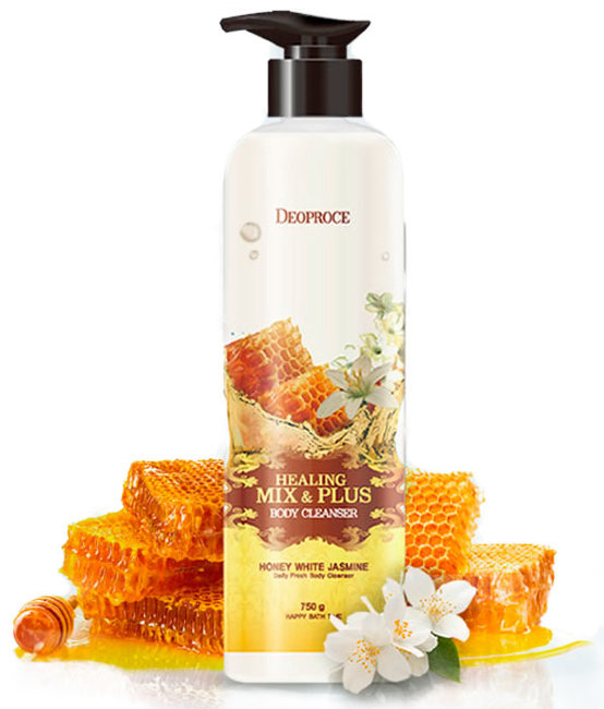 Deoproce Healing Mix & Plus Body Cleanser Honey White Jasmine Гель для душа Мёд и жасмин, 750 г