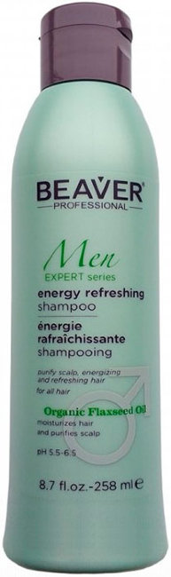 Beaver Professional Men Energy Refreshing Shampoo Шампунь тонизирующий для мужчин, 258 мл