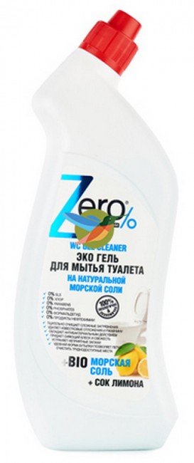 ZERO Эко гель для мытья туалета на натуральной морской соли и сока лимона, 750 мл ZERO Эко гель для мытья туалета на натуральной морской соли и сока лимона, 750 мл