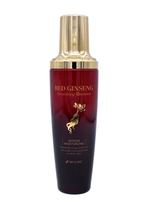 3W Clinic Питательная премиум-эмульсия для лица с красным женьшенем Red Ginseng Nourishing Emulsion, 130 мл