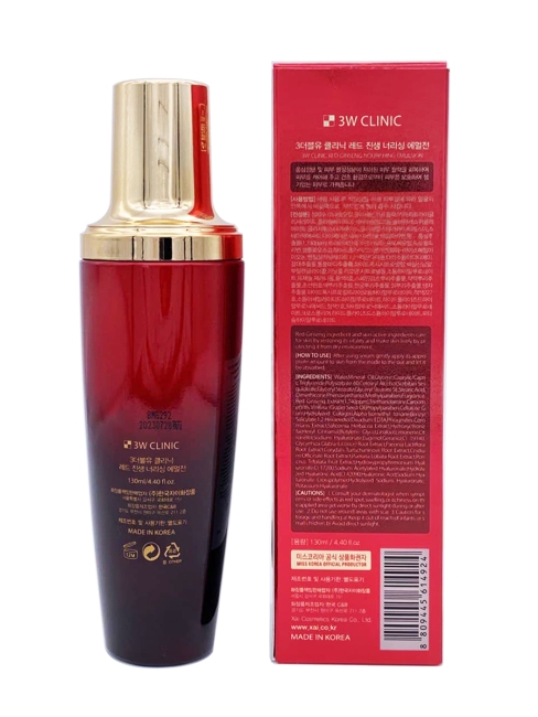 3W Clinic Питательная премиум-эмульсия для лица с красным женьшенем Red Ginseng Nourishing Emulsion, 130 мл