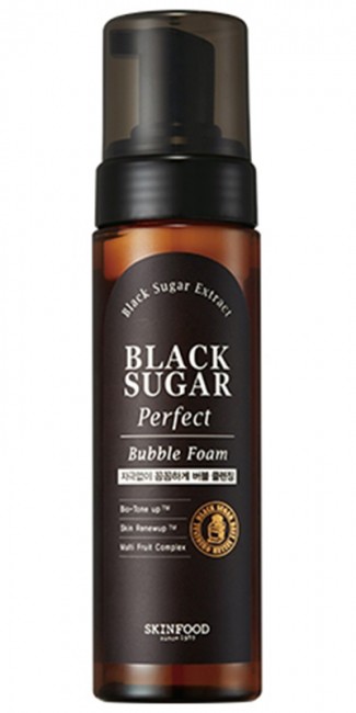 SKINFOOD Black Sugar Perfect Bubble Foam Пенка-скраб с экстрактом черного сахара, 200 мл